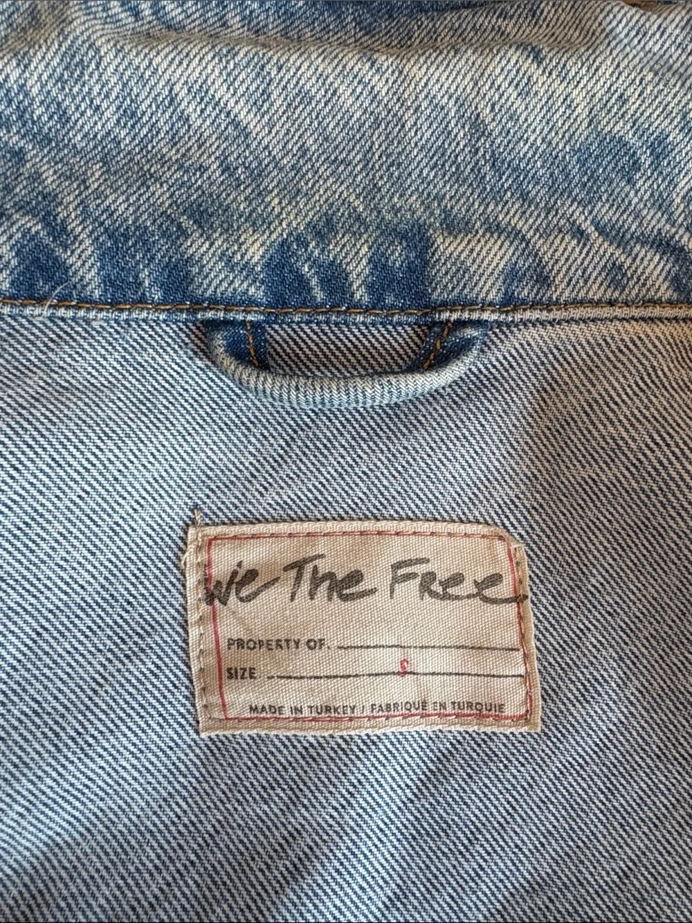 Free People Light Blue Denim Fringe Jacket - Picture 7 of 8